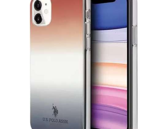 US Polo Gradient Pattern Collection Telefondeksel iPhone 11 rød