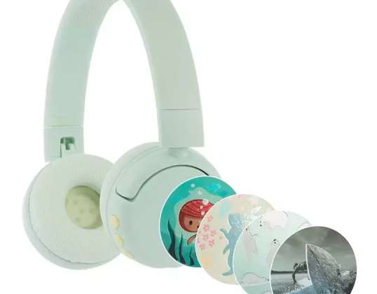 BuddyPhones POPFun wireless headphones for kids (green)