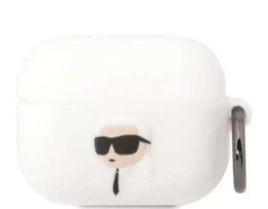 Karl Lagerfeld Funda protectora para auriculares para AirPods Pro cubierta blanca / w