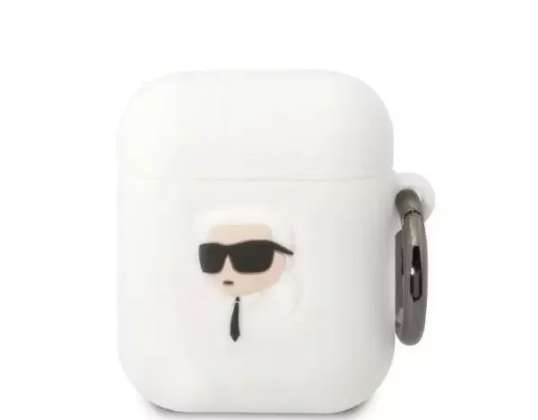 AirPods için Karl Lagerfeld Koruyucu Kılıf 1/2 kapak beyaz/w