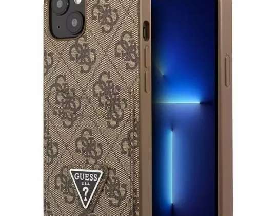 Чехол для телефона Guess для iPhone 13 6,1" коричневый / коричневый жесткий корпус 4G Tria