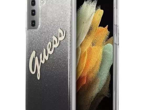 "Guess" telefono dėklas, skirtas "Samsung Galaxy S21 Plus" juodam / juodam kietam dėklui