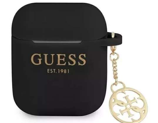 Guess GUA2LSC4EK AirPods cover black/black Silicone Charm 4G Collect
