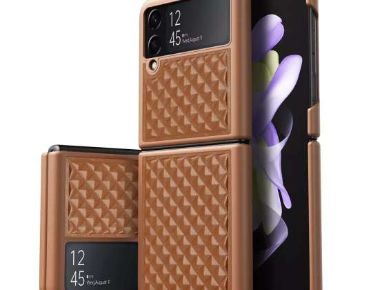 Dux Ducis Velence tok Samsung Galaxy Z Flip 4 bőrborítás barna