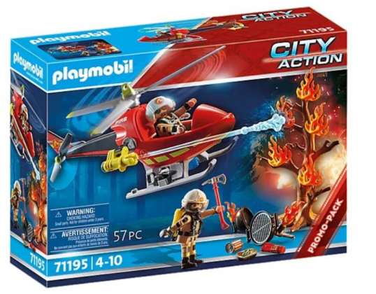 Playmobil City Action   Feuerwehr Hubschrauber  71195