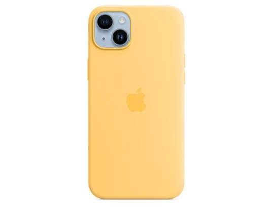 Capa em silicone Apple iPhone 14 Plus com MagSafe Sunglow MPTD3ZM/A