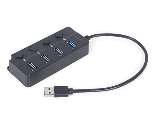 4-портовый концентратор USB 3.1 (Gen 1) Gembird - UHB-U3P1U2P3P-01