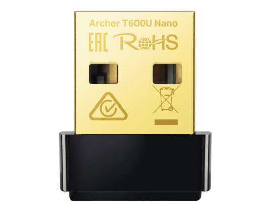 TP-LINK AC600-WLAN Nano USB adaptér Archer T600U Nano