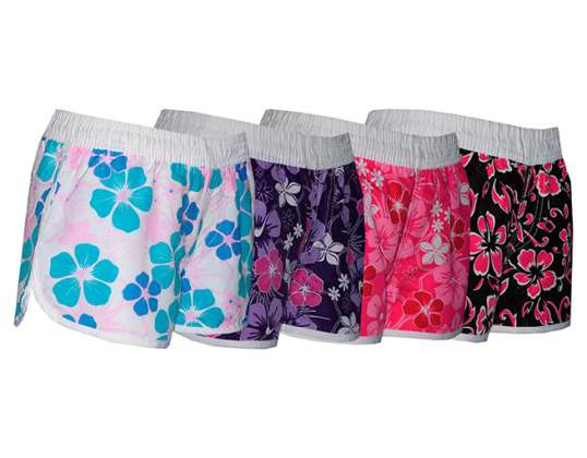 Mini Girls Polyester Shorts. Sizes S, M, L, XL, XXL. Assorted Colors and Drawings. Ref. 2021