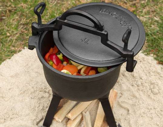 Camping Pot, iron, enamel cauldron 5l Kinghoff KH-2231
