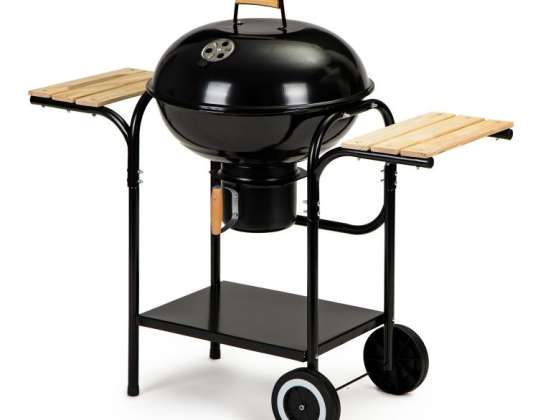 GARDEN GRILL WITH LID AND SHELVES