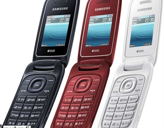 Samsung E1272 Assorted Colors - Black/Blue/White/Red - GT-E1272 with DualSIM Functions and TFT Display
