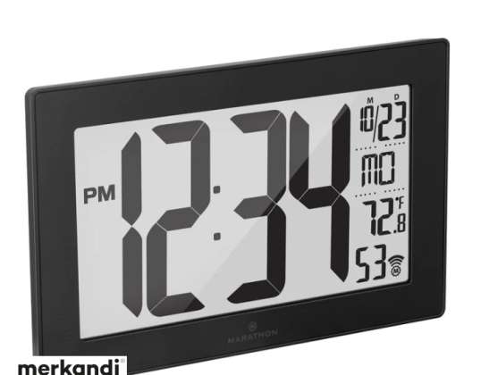 Ατομικό Πανοραμικό Ρολόι Τοίχου Μαύρο/Λευκό
