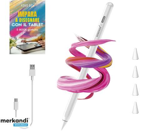 Uppladdningsbar penna för telefoner och surfplattor med handflateavstötning