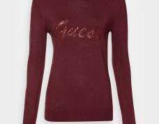 GUESS moteriški marškinėliai - pigi nuolaida didmeninė prekyba, dydis S / M / L / XL, Burgundijos spalva