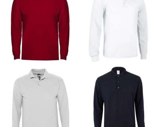 Assorted Lot of Men's Long Sleeve Polo Shirts Wholesale