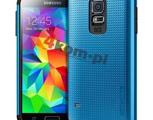 Spigen İnce Zırh Kılıf Samsung Galaxy S5 Elektrik Mavisi