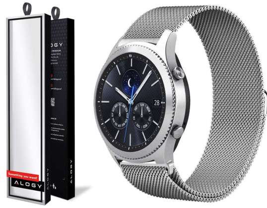Milanaise-Armband Alogy Edelstahl für Smartwatch 22mm Sr