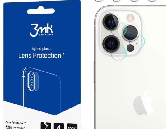 Sticlă x4 pentru obiectivul camerei 3mk Protecția lentilelor pentru Apple iPhone 13 Pro