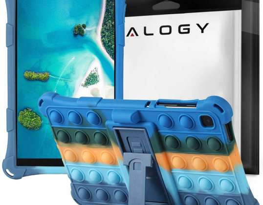 Alogy Bubble Push Pop It Case Galaxy Tab A7 için Fidget Silikon Kılıf