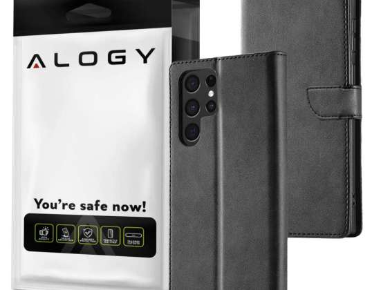 Etui z klapką magnetyczne portfel Alogy skórzane do Samsung Galaxy S22