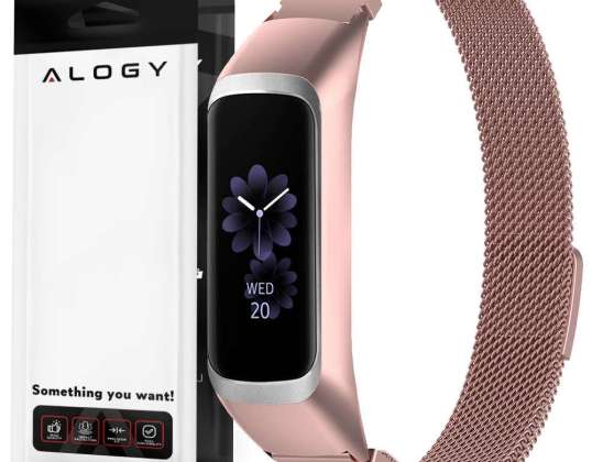 Milanaise-Armband Alogie-Armband Edelstahl für Samsung Galaxy Fit