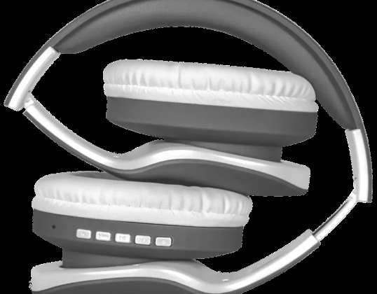DEFENDER BLUETOOTH HEADPHONES FREEMOTION B525 GRAY WHITE MP3 PLAYER