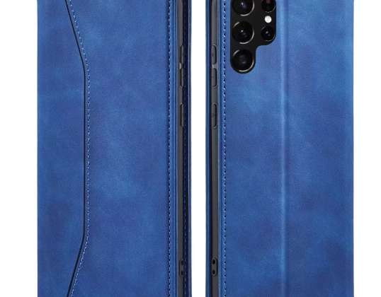 Magnet Fancy Case Case för Samsung Galaxy S22 Ultra Wallet Cover n
