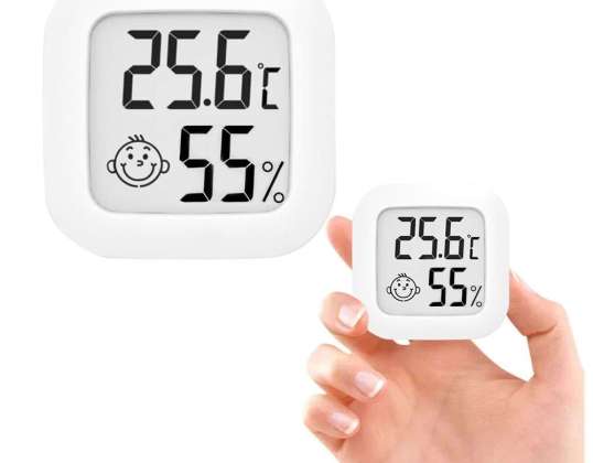Wetterstation Mini Wetterhygrometer Alogie Smiley LCD Digitales Thermom