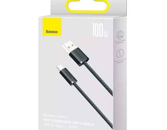 USB naar USB C Kabel Baseus Dynamic Series 100W 2m zwart