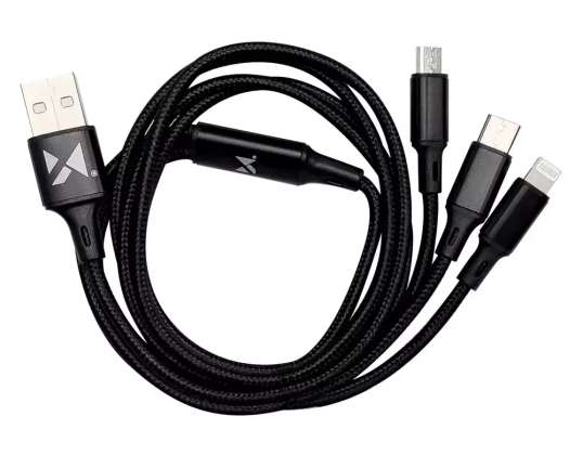 Wozinsky Kabelkabel 3in1 USB USB Typ C/ Micro USB/ Lightning 2 8A