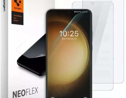 Samsung Galaxy S23 Cl için 2x Spigen Neo Flex Hidrojel Koruyucu Film