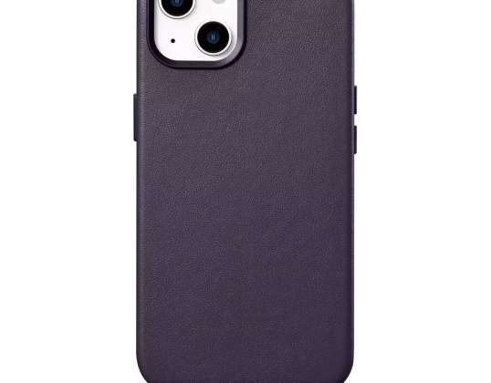 iCarer Case Leather with Natural Leather for iPhone 14 Pl