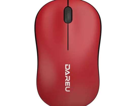 Dareu LM106 2.4G 1200 DPI Wireless Mouse Preto & Vermelho