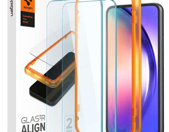 Spigen Alm Verre trempé Glas.TR Pack 2 pour Samsung Galaxy A54 5G Cle