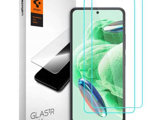 Spigen Glas.TR Slim 2-pakke herdet glass til Xiaomi Redmi Note 12 5G