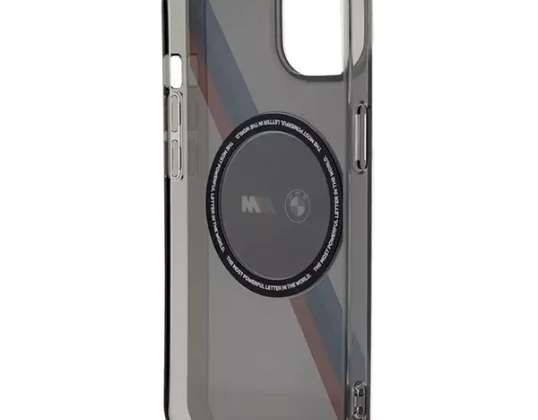 BMW BMHMP14SHDTK dėklas, skirtas iPhone 14 6.1 colio trispalvės juostelės MagSafe