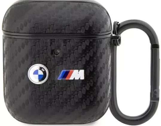 BMW BMA2WMPUCA2 AirPods dėklas 1/2 dangtelis juodas/juodas Carbon Double M