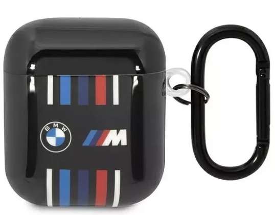 BMW BMA222SWTK Case voor AirPods 1/2 cover zwart/zwart Veelkleurig