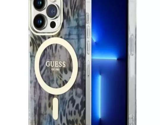 Capa de telefone Guess GUHMP14XHLEOPWB para Apple iPhone 14 Pro Max 6 7"