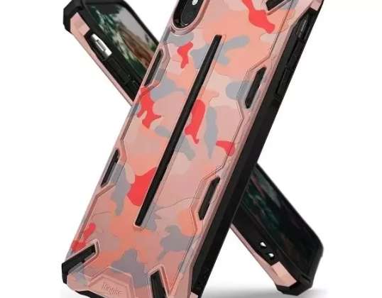 Pouzdro na telefon Ringke Dual X pro iPhone X / Xs růžová camo / camo růžová