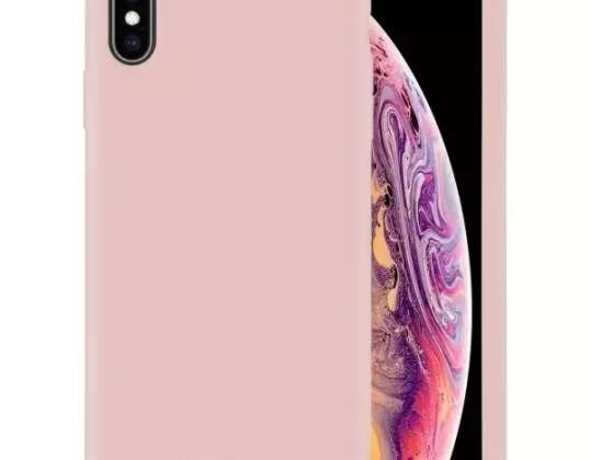Capa de telefone de silicone Mercury para iPhone X / Xs areia rosa / rosa