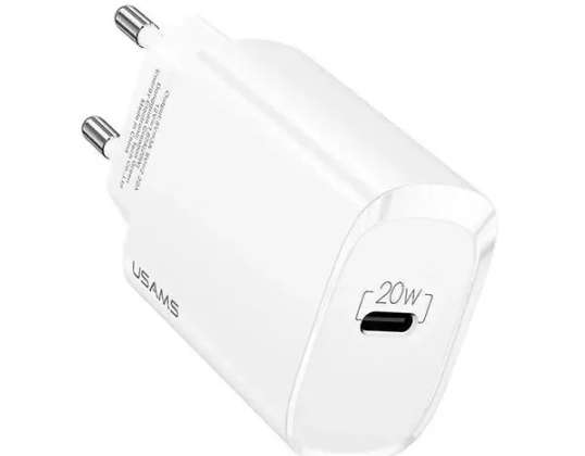 USAMS Wall charger 1x USB C T39 20W only head PD3.0 Fast Charg