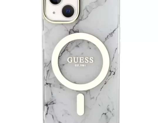 Case Guess GUHMP14SPCUMAH iPhone 14-hez 6.1" fehér/fehér keménydoboz Marbl