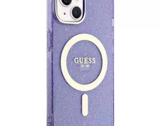 Guess Case GUHMP14MHCMCGU, skirtas iPhone 14 Plus 6.7 colio kieto dėklo blizgučiai auksiniai