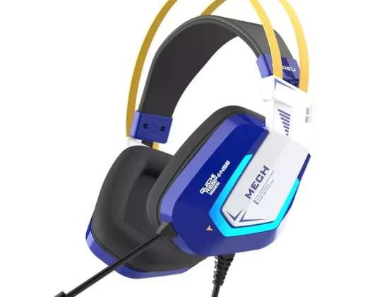 Słuchawki gamingowe Dareu EH732 USB RGB  niebieskie