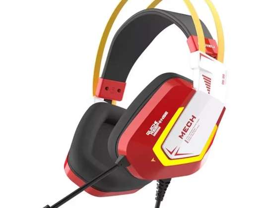 Dareu EH732 USB RGB igralne slušalke rdeče