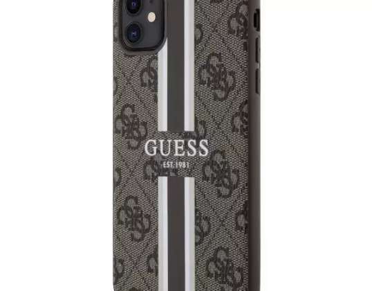 Guess Case GUHMN61P4RPSW pour iPhone 11 / Xr hardcase 4G Printed Stripes