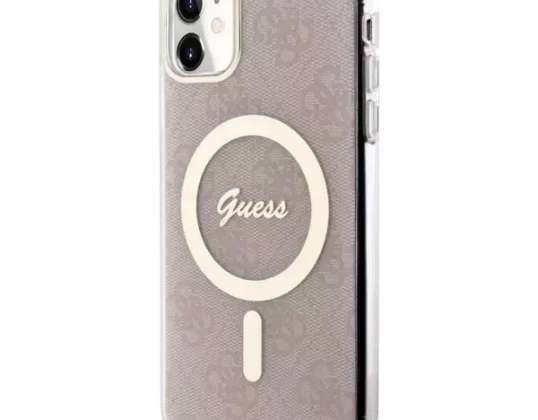 Guess Case GUHMN61H4STP für iPhone 11 6.1" Hardcase 4G MagSafe