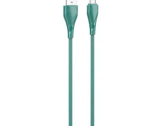 Kabel USB   Micro USB LDNIO LS611 1m  30W  zielony